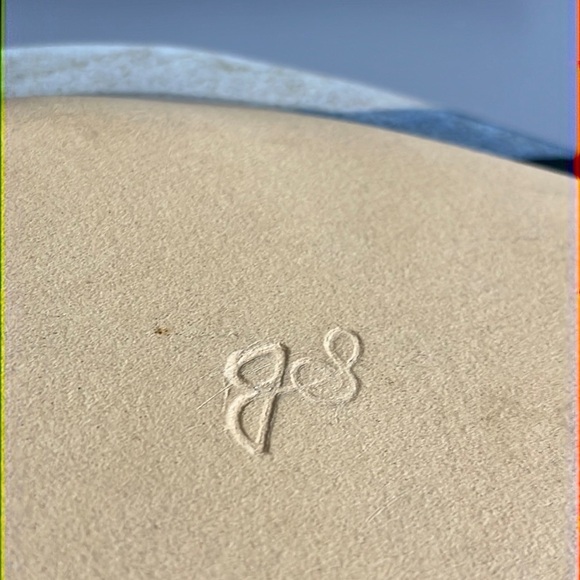 Vintage Mount St Helens Ash Glaze Heart Shape Plates Set of 2 Blue Black Pottery - Picture 7 of 10